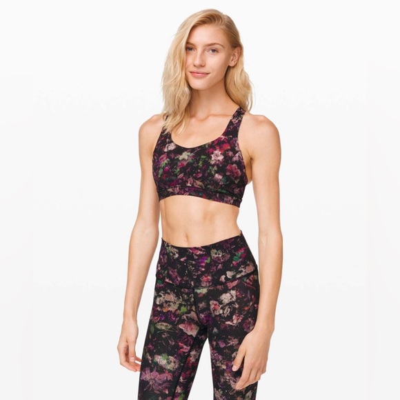 Lululemon Free To Be Serene Bra in Floral Illusion Antique White Multi Size 4 - Picture 1 of 8